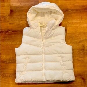 Aeropostale Cream Puffer Faux Sherpa Vest